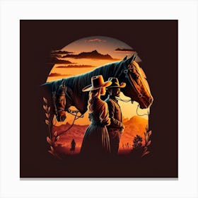 Sunset In The West Canvas Print