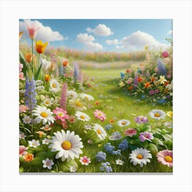 Field Of Flowers Canvas Print