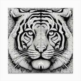 Abstract Tiger Head 1 Canvas Print
