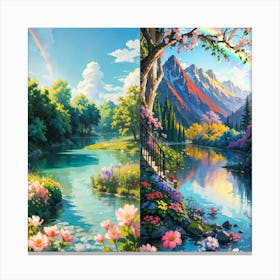 Rainbow River Canvas Print