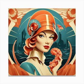 Edwardian Woman Canvas Print