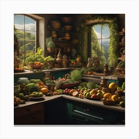 Kitchen Full Of Vegetables Canvas Print