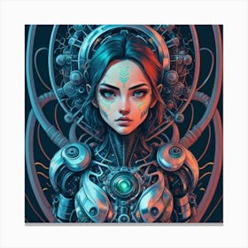 Girl In A Robot Suit Canvas Print