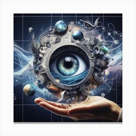 Futuristic Eye Canvas Print