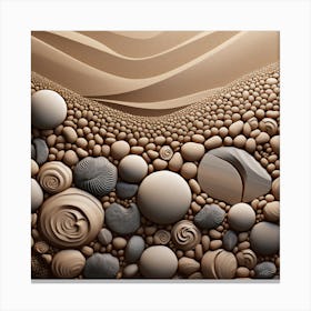 Pebbles And Sand Canvas Print