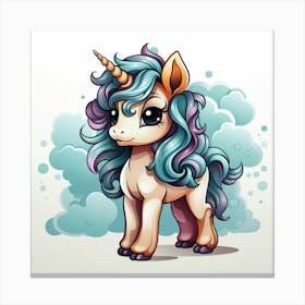 Cute Unicorn 384 Canvas Print