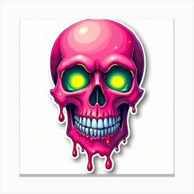 Pink Skull 1 Canvas Print