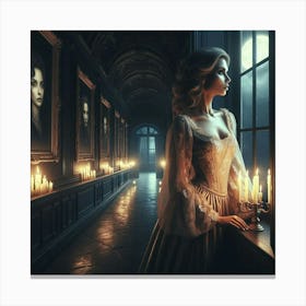 The Woman In The Window Canvas Print