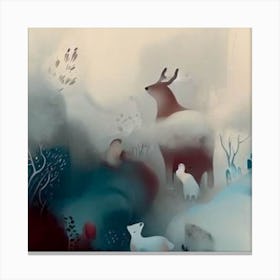 Animal Fog Canvas Print