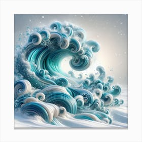 Wave In The Snow Canvas Print