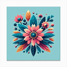 Abstract Floral Painting Canvas Print