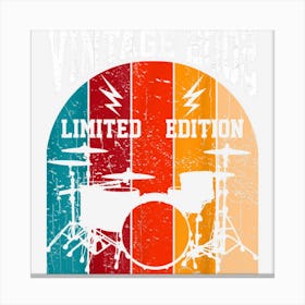 Vintage 2002 Drummer Retro 20th Birthday Drums Lover Canvas Print