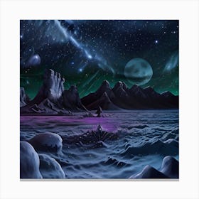 Space Landscape 11 Canvas Print