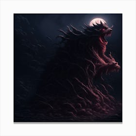 Godzilla Creative Canvas Print