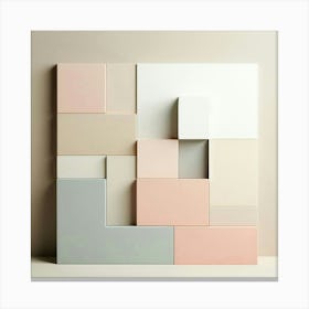 Pastel Squares Canvas Print