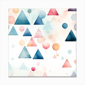 Watercolor Triangles Canvas Print