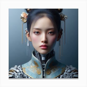 Futurist woman from Asia Canvas Print