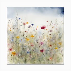 Abstract Wildflowers Canvas Print