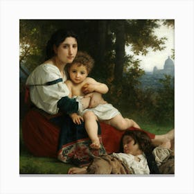 Family In The Countryside Canvas Print