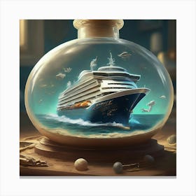 Ship In A Bottle 15 Canvas Print