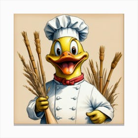 Chef Duck 3 Canvas Print