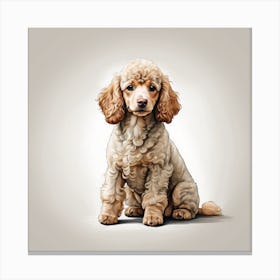 Poodle Puppy Canvas Print