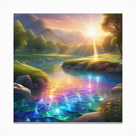 Rainbow River 5 Canvas Print