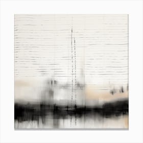 Minimalist Black and White Abstract First Discovered 3 Canvas Print