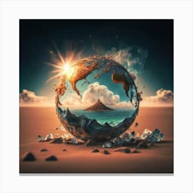 Earth In The Sand Canvas Print