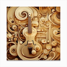 Paper Guitar Canvas Print