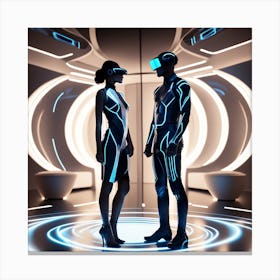 Futuristic Couple 34 Canvas Print