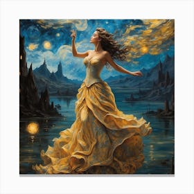 Starry Night Women Canvas Print