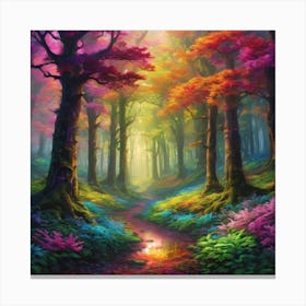 Colorful Forest Canvas Print