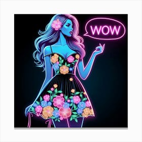 Wow Girl Canvas Print