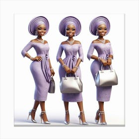 Three African Women Canvas Print