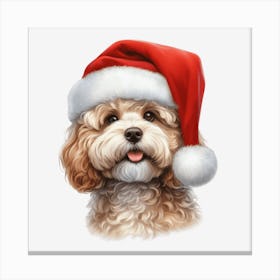 Dog In Santa Hat Lienzo