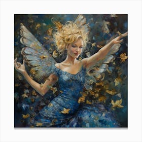 Lovely Blue Fairy Canvas Print