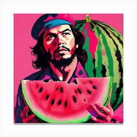 Che Guevara eating a watermelon 1 Canvas Print