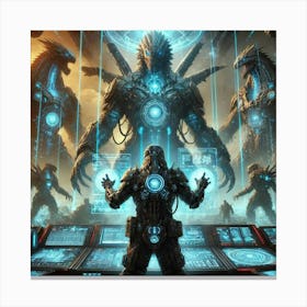 Kaiju Handler Mantleborn Control Tech Canvas Print