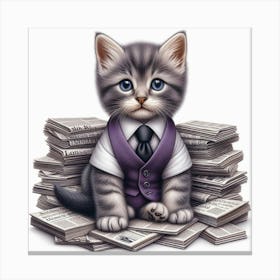 Business Cat 1 Canvas Print