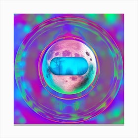 Psychedelic Moon Canvas Print