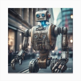 Robot In The City 103 Canvas Print