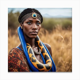 African Woman In Traditional Dress Canvas Print