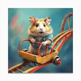 Hamster On Roller Coaster 3 Canvas Print