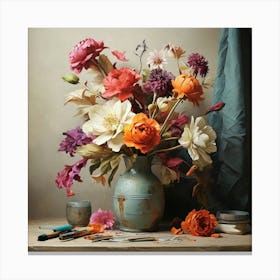 Flowers In A Vase 4 Canvas Print