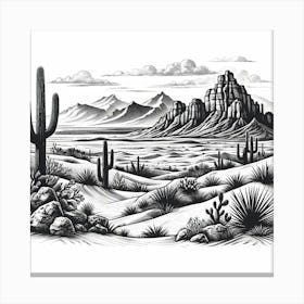 Saguaro Desert Canvas Print