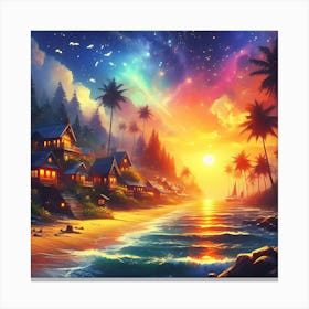 Beachside Village 15 Canvas Print