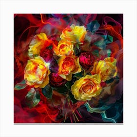 Abstract Roses 2 Canvas Print