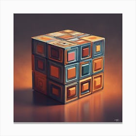 483009 70s Cube Square Art Print Xl 1024 V1 0 Canvas Print