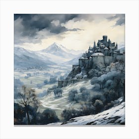 Castle In The Snow Canvas Print